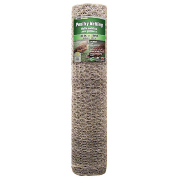 YardGard® 308427B Galvanized Poultry Netting, 20-Gauge, 1" Mesh, 36" x 150'