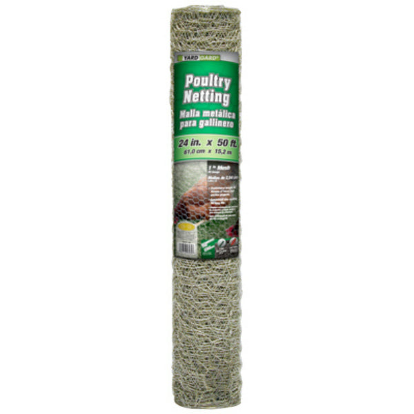 YardGard® 308411B Galvanized Poultry Netting, 20-Gauge, 1" Mesh, 24" x 50'