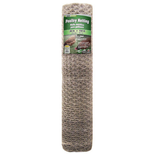 YardGard® 308427B Galvanized Poultry Netting, 20-Gauge, 1" Mesh, 36" x 150'