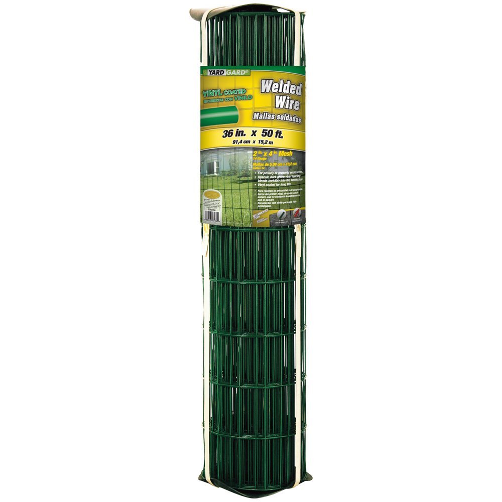 YardGard® 308357A Vinyl Coated Welded Wire Fence, 14-Gauge, 36" x 50'