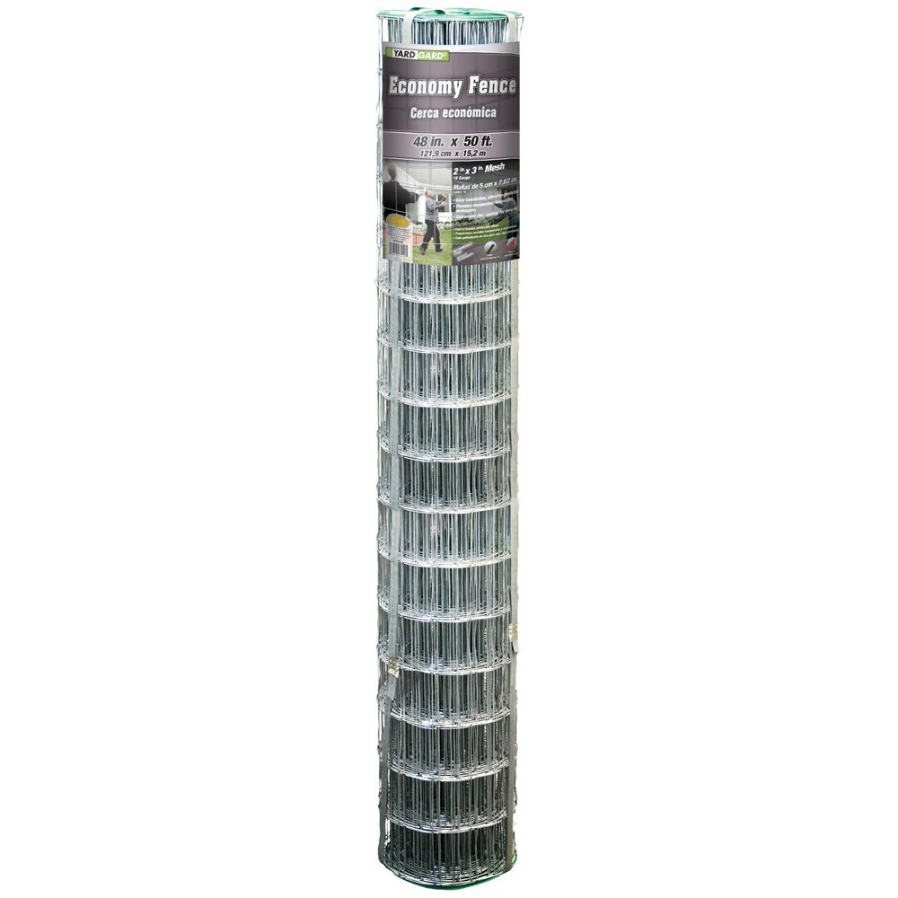 YardGard® 308362B Welded Wire Economy Fence, 16-Gauge, 3"x2" Mesh, 48"x50'