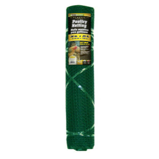 YardGard® 889241A Plastic Poultry Netting, Green, 3/4" Mesh, 36" x 25'